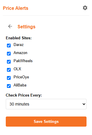 Price Alert Screenshot 1
