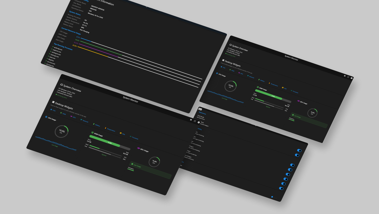 System Monitor Widgets